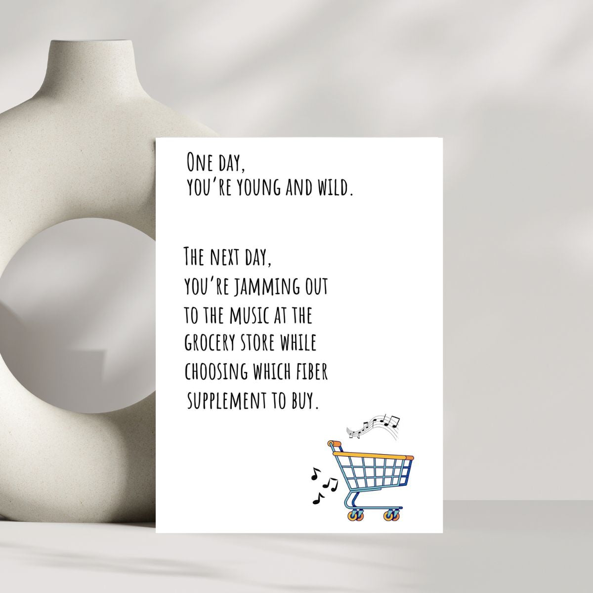 Relatable Birthday Card π | Grocery Store Aisles Hit Different with Headphones In!