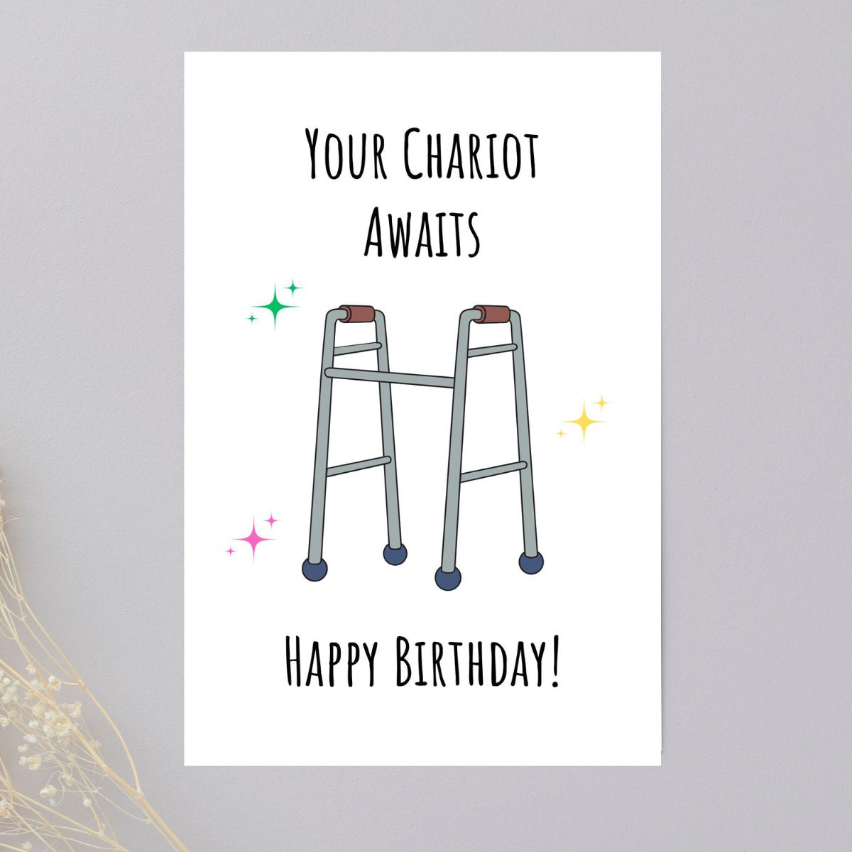 Funny Walker Birthday Card