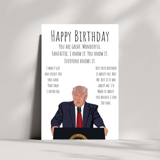 Funny trump Birthday Card