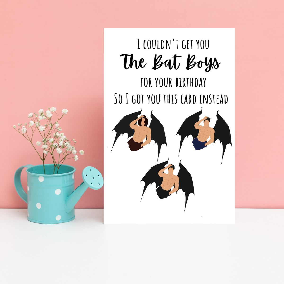Bat Boys ACOTAR Birthday Greeting Card, Rhysand Azriel Cassian Birthday Card, Bookish Birthday Card, Booktok Card