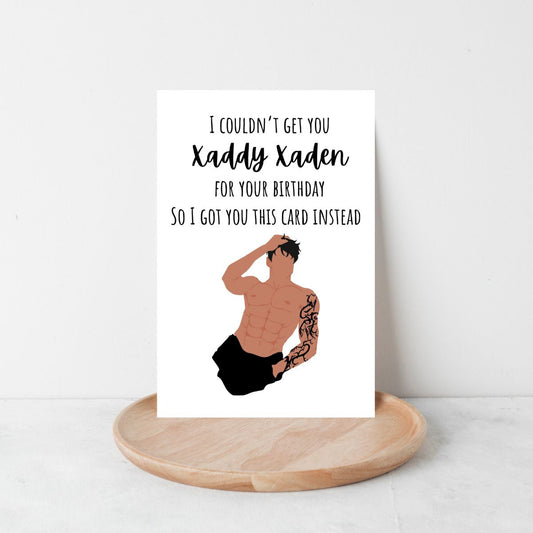 Printable Xaden Riorson Card, Bookish Funny Birthday Card for Her, Book Lover Gift, BookTok Gift, Personalized Birthday Card for Her
