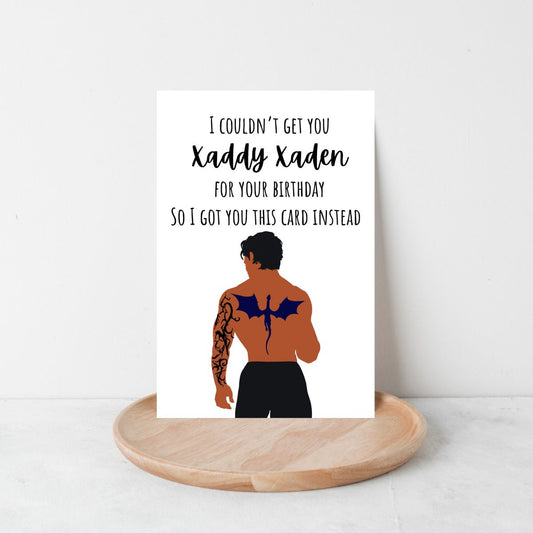 Printable Xaden Riorson Card, Bookish Funny Birthday Card for Her, Book Lover Gift, BookTok Gift, Personalized Birthday Card for Her