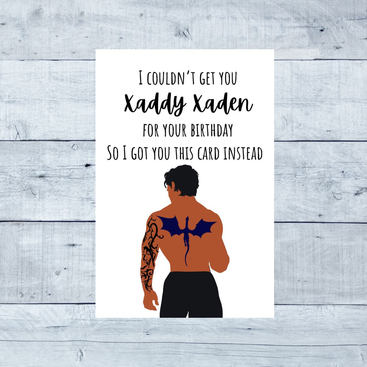 Printable Xaden Riorson Card, Bookish Funny Birthday Card for Her, Book Lover Gift, BookTok Gift, Personalized Birthday Card for Her
