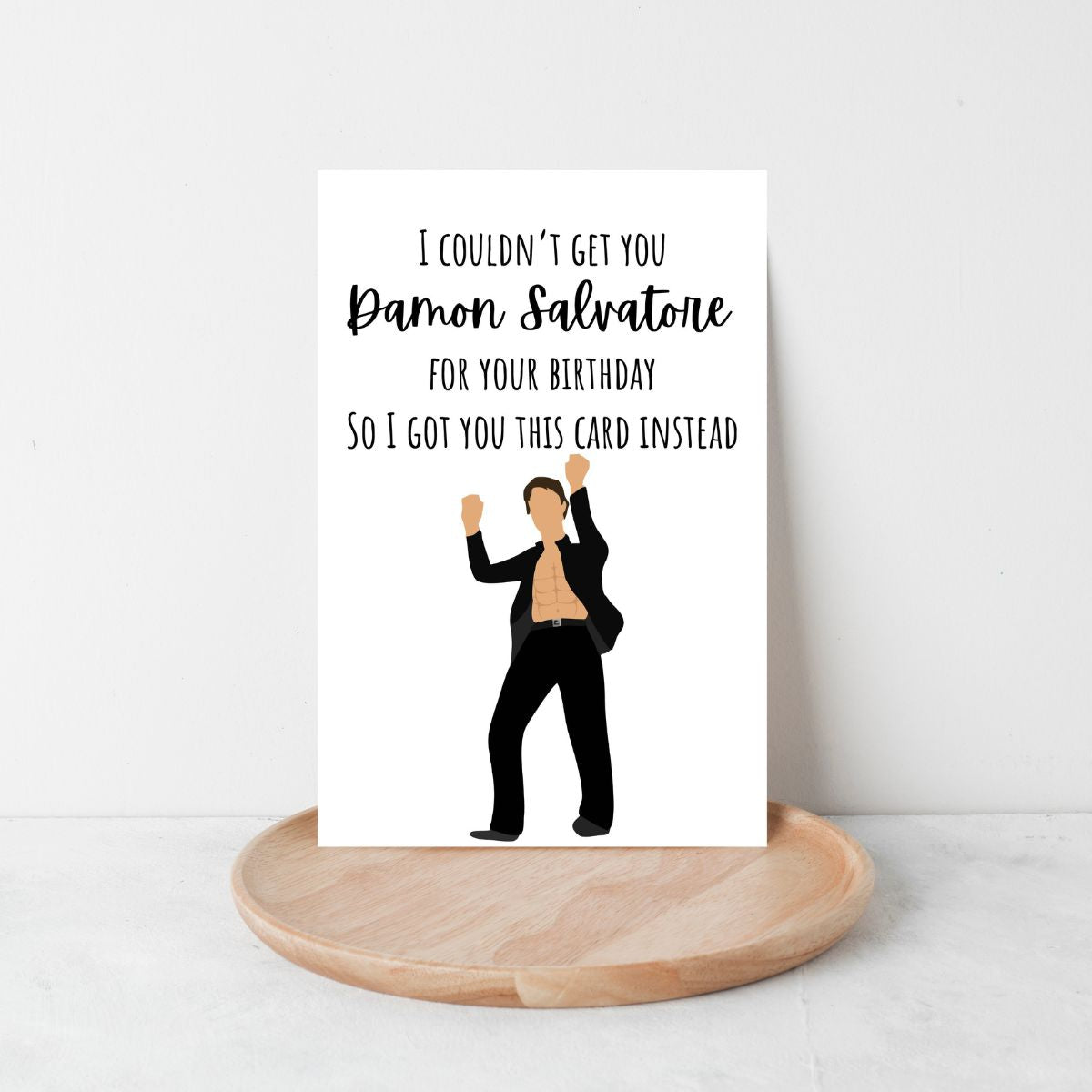 Damon Salvatore Birthday Card, Vampire Diaries Birthday Greeting Card, Bookish Greeting Card, Booktok Greeting Card