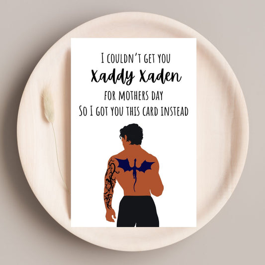 Xaden Riorson Mother's Day Greeting Card, Fourth Wing Mother's Day Card, Booktok Card for Mom, Bookish Gift for Mom