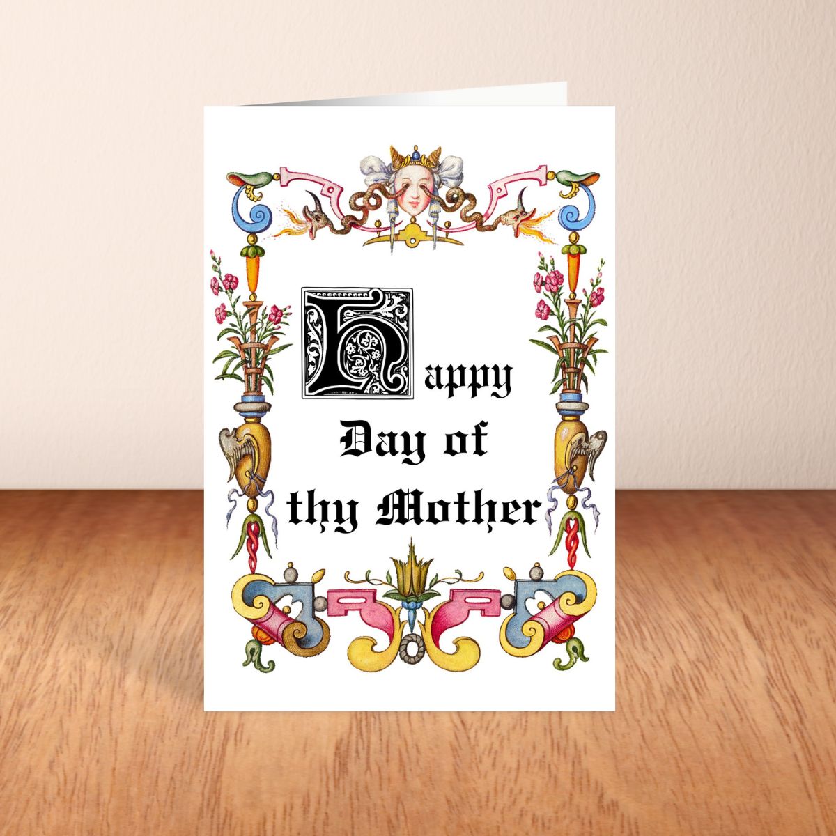 Printable Medieval Mother's Day Card, Happy Day of thy Mother Greeting Card, Renaissance Faire Mother's Day card