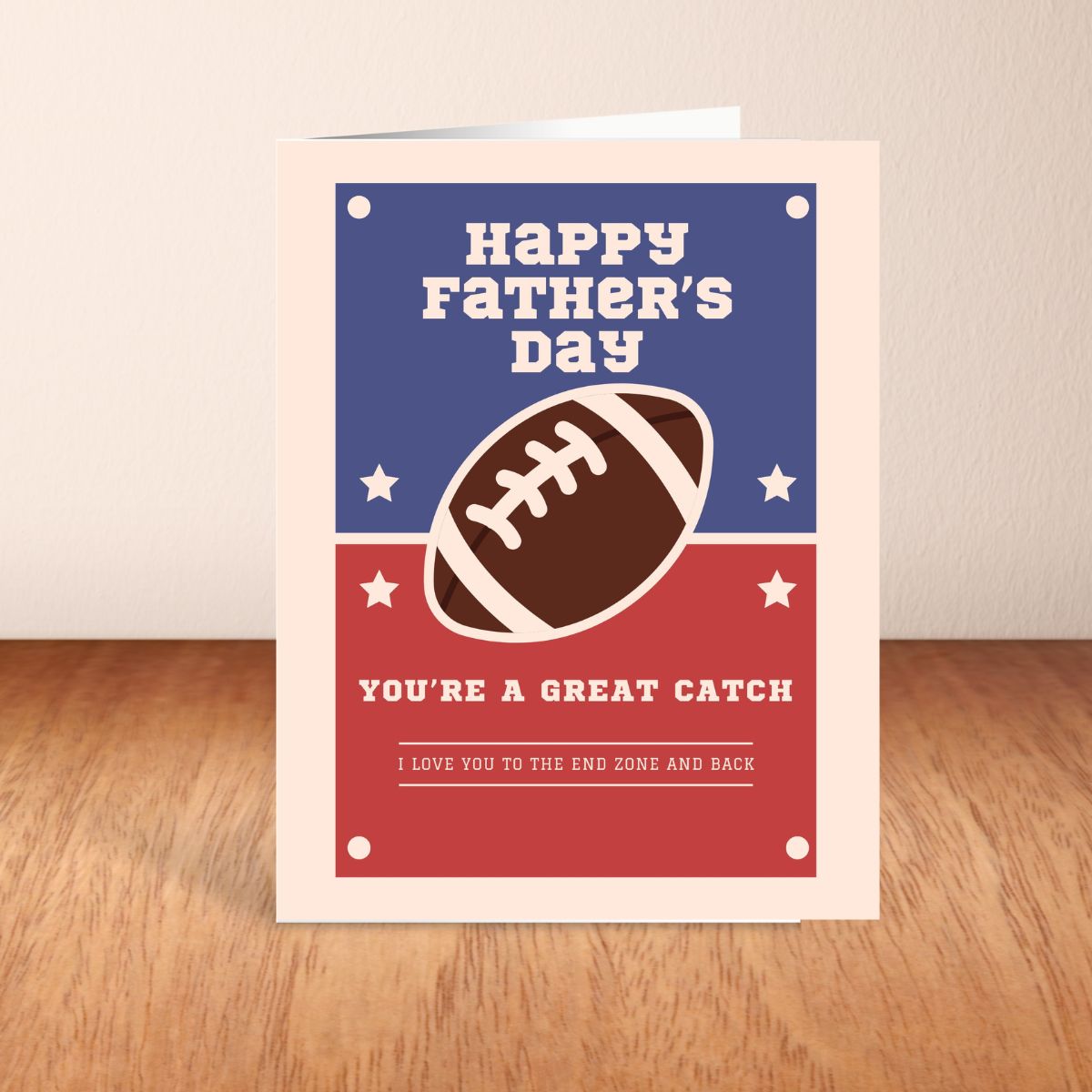Retro Football Father's Day Greeting Card