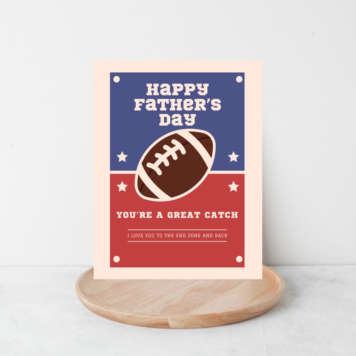 Retro Football Father's Day Greeting Card
