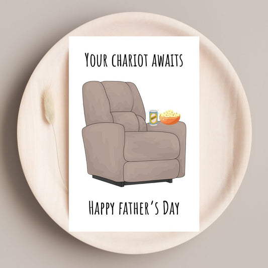 Funny Recliner Father's Day Greeting Card