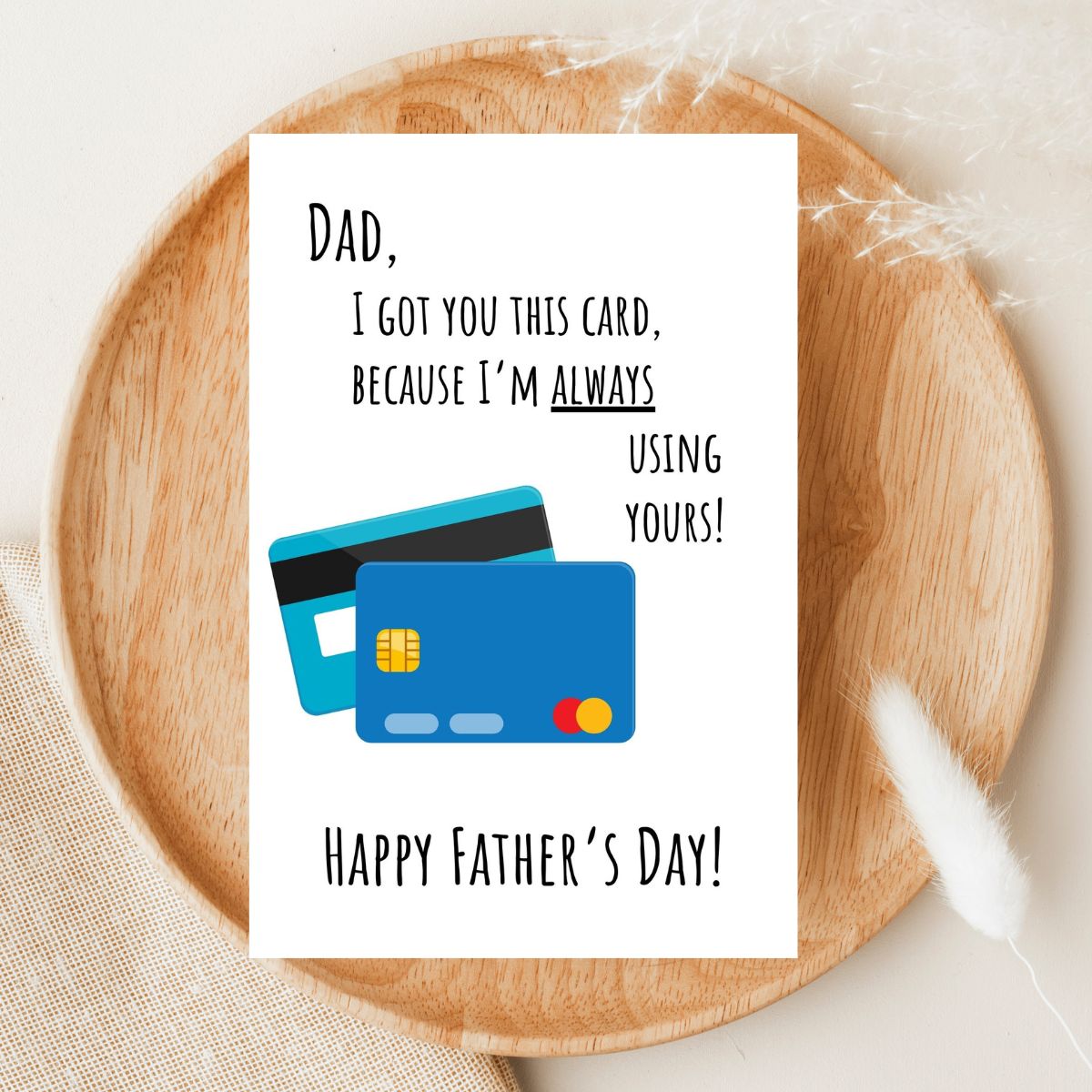 Funny Credit Card Father's Day Card