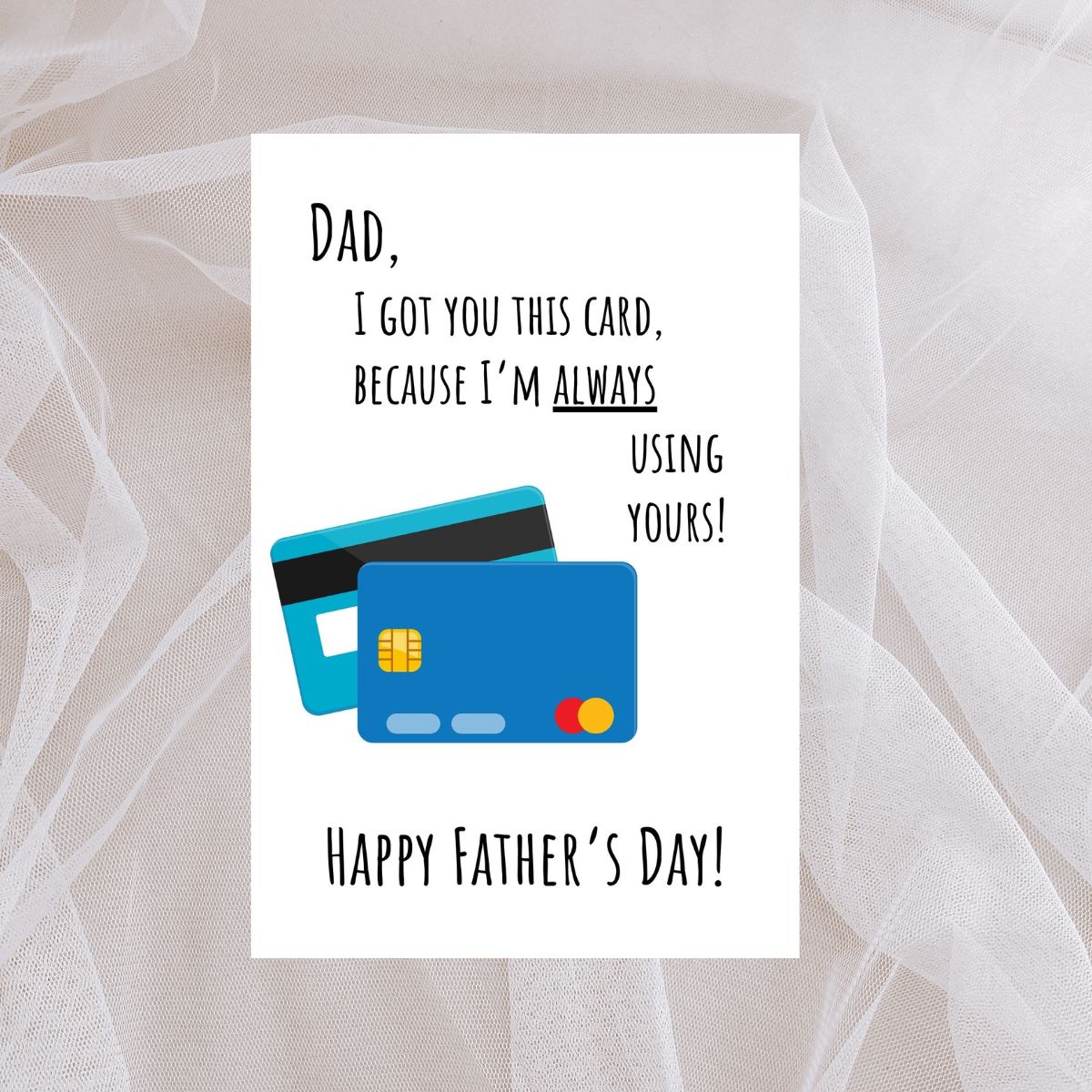 Funny Credit Card Father's Day Card