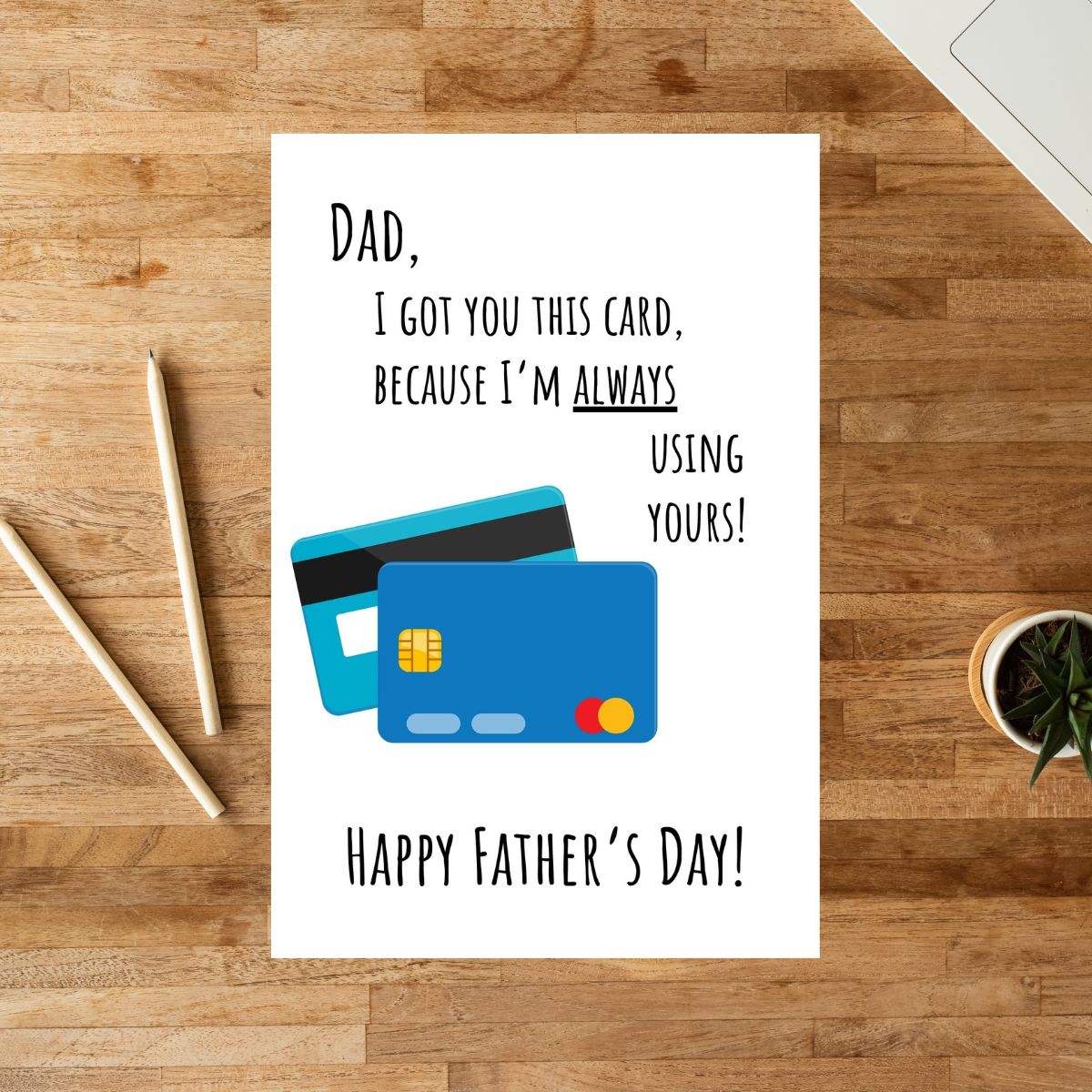 Funny Credit Card Father's Day Card