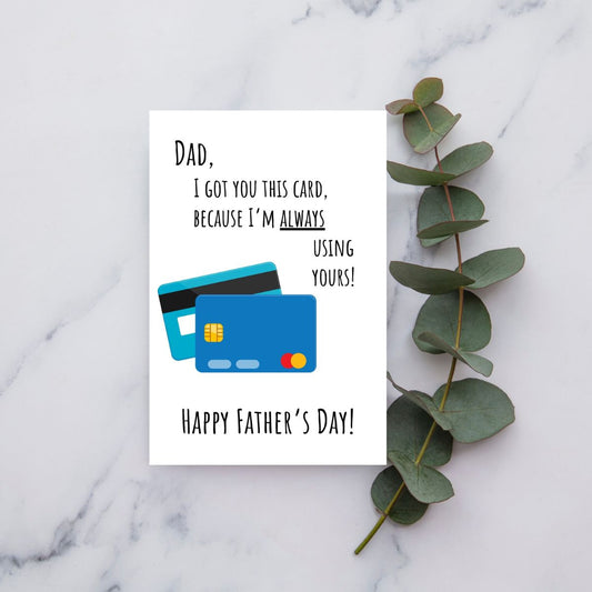 Funny Credit Card Father's Day Card