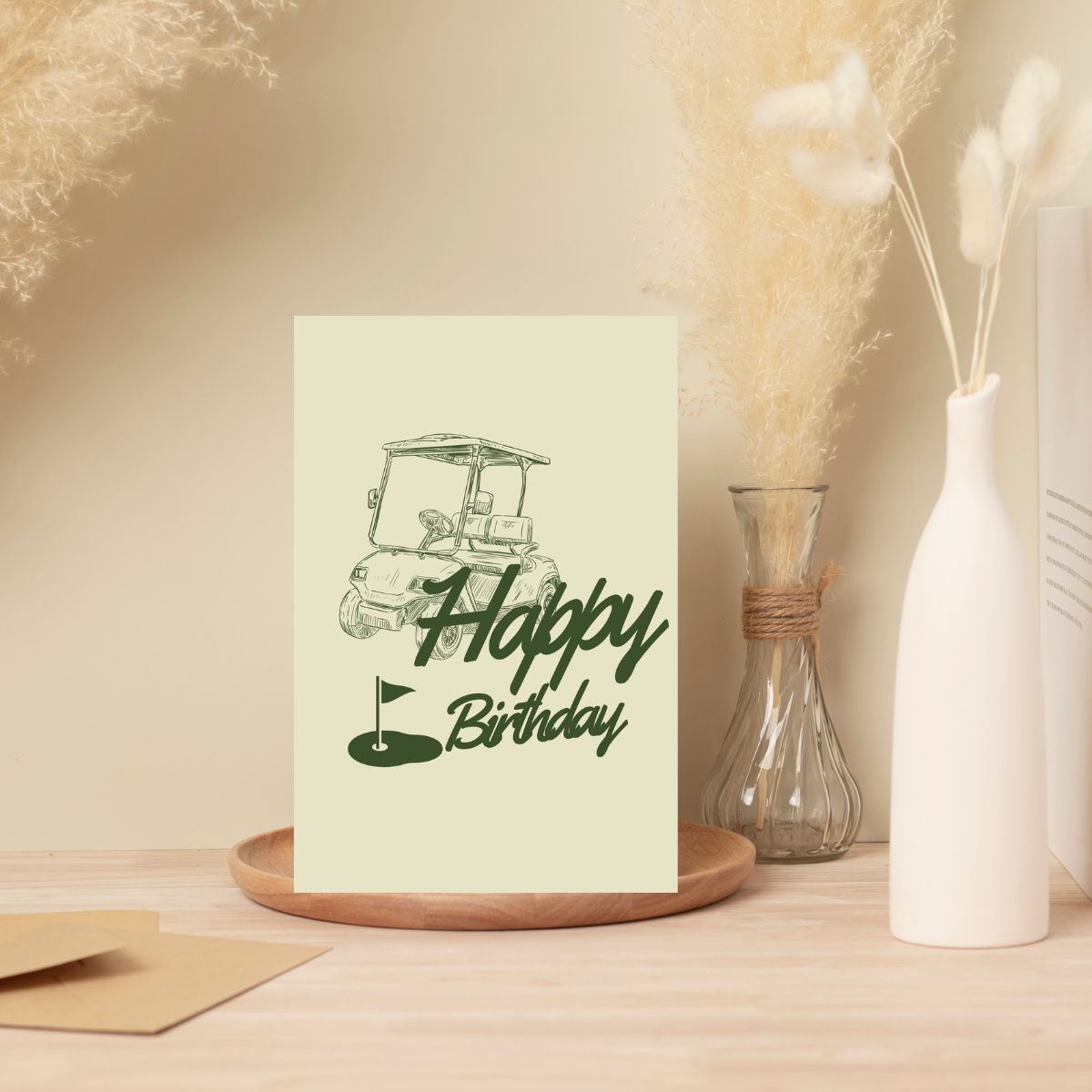 Golf Birthday Card for Him – Funny Birthday Card for Dad, Father-in-Law, or Grandpa – Cute Golfer Greeting Card for Men's Birthday