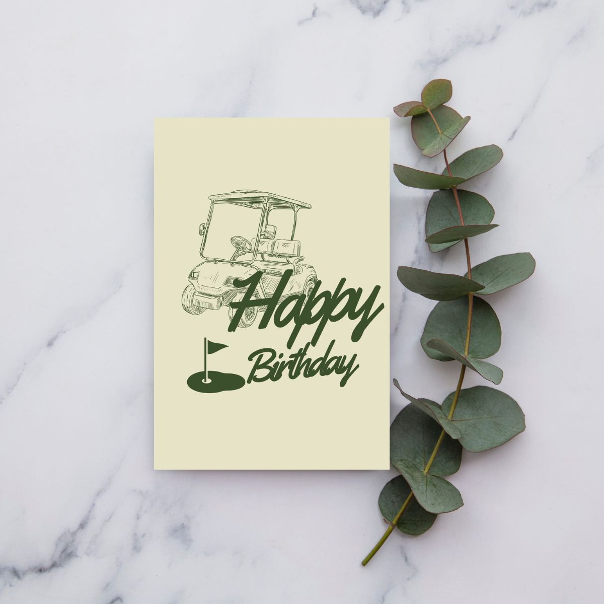Golf Birthday Card for Him – Funny Birthday Card for Dad, Father-in-Law, or Grandpa – Cute Golfer Greeting Card for Men's Birthday