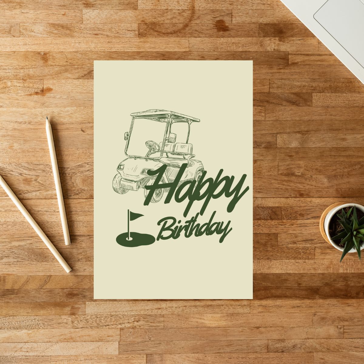 Golf Birthday Card for Him – Funny Birthday Card for Dad, Father-in-Law, or Grandpa – Cute Golfer Greeting Card for Men's Birthday