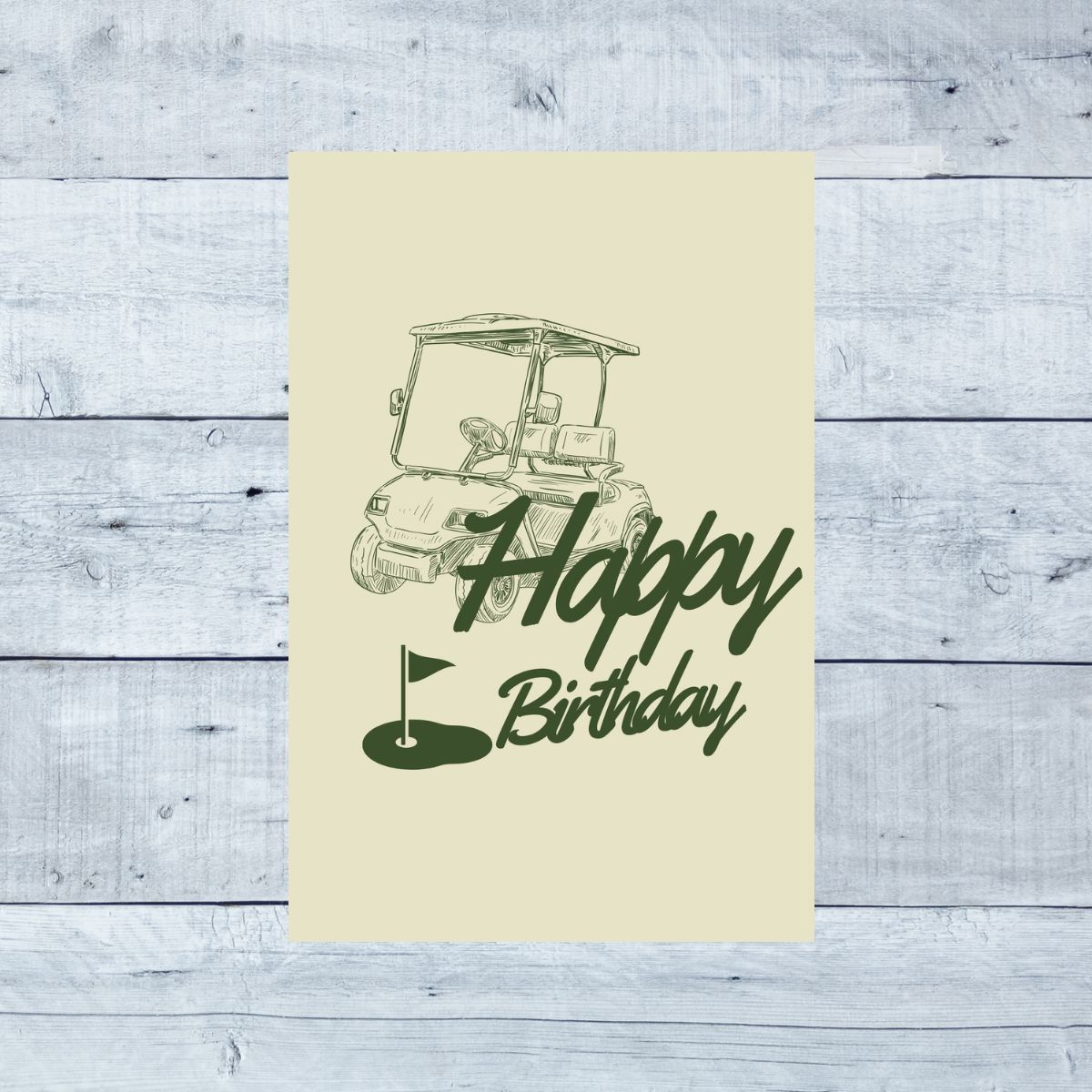 Golf Birthday Card for Him – Funny Birthday Card for Dad, Father-in-Law, or Grandpa – Cute Golfer Greeting Card for Men's Birthday