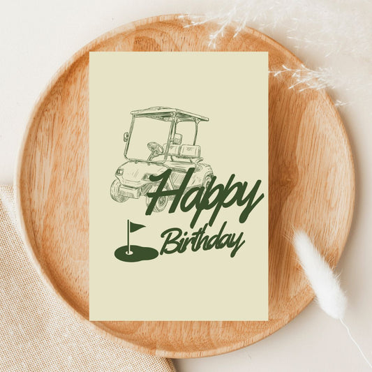 Golf Birthday Card for Him – Funny Birthday Card for Dad, Father-in-Law, or Grandpa – Cute Golfer Greeting Card for Men's Birthday