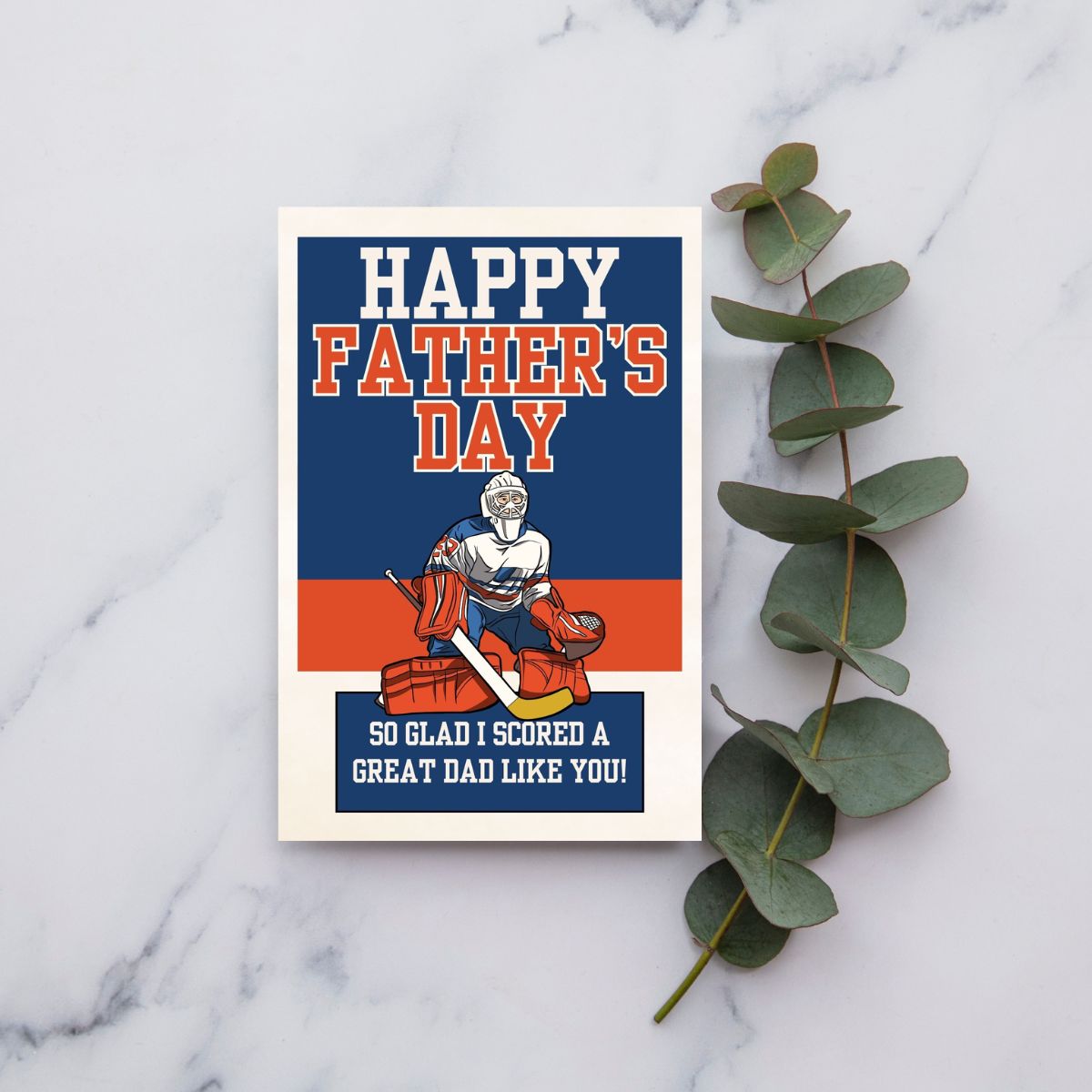 Hockey Father's Day Greeting Card
