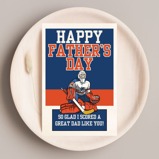 Hockey Father's Day Greeting Card