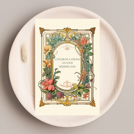 Cottagecore Wedding Card, Greeting Card, Cute Wedding Card, Funny Wedding Card, irly Wedding Card, Floral Aesthetic Wedding Card