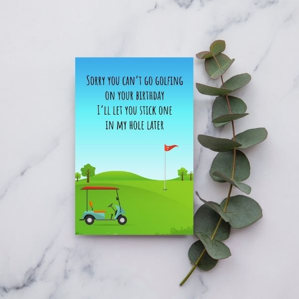 Funny Golf Birthday Card