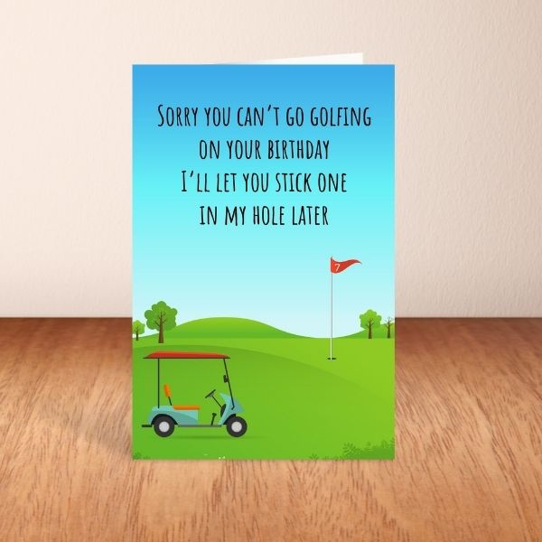 Funny Golf Birthday Card
