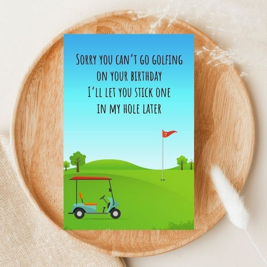 Funny Golf Birthday Card