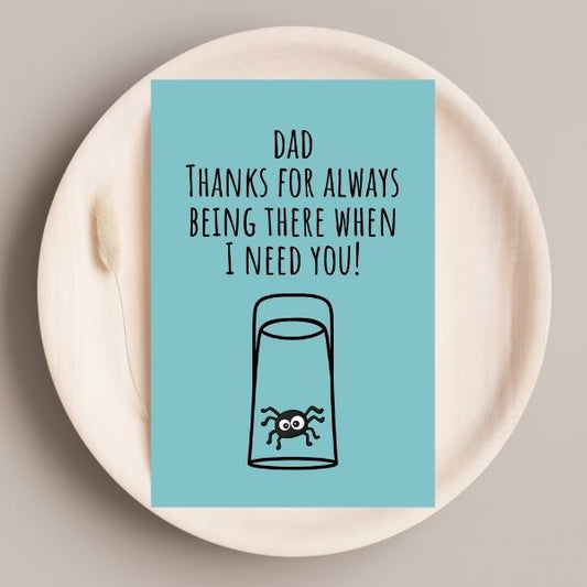 Funny Father’s Day Card 😂 | Thanks for Always Saving Me From Spiders!