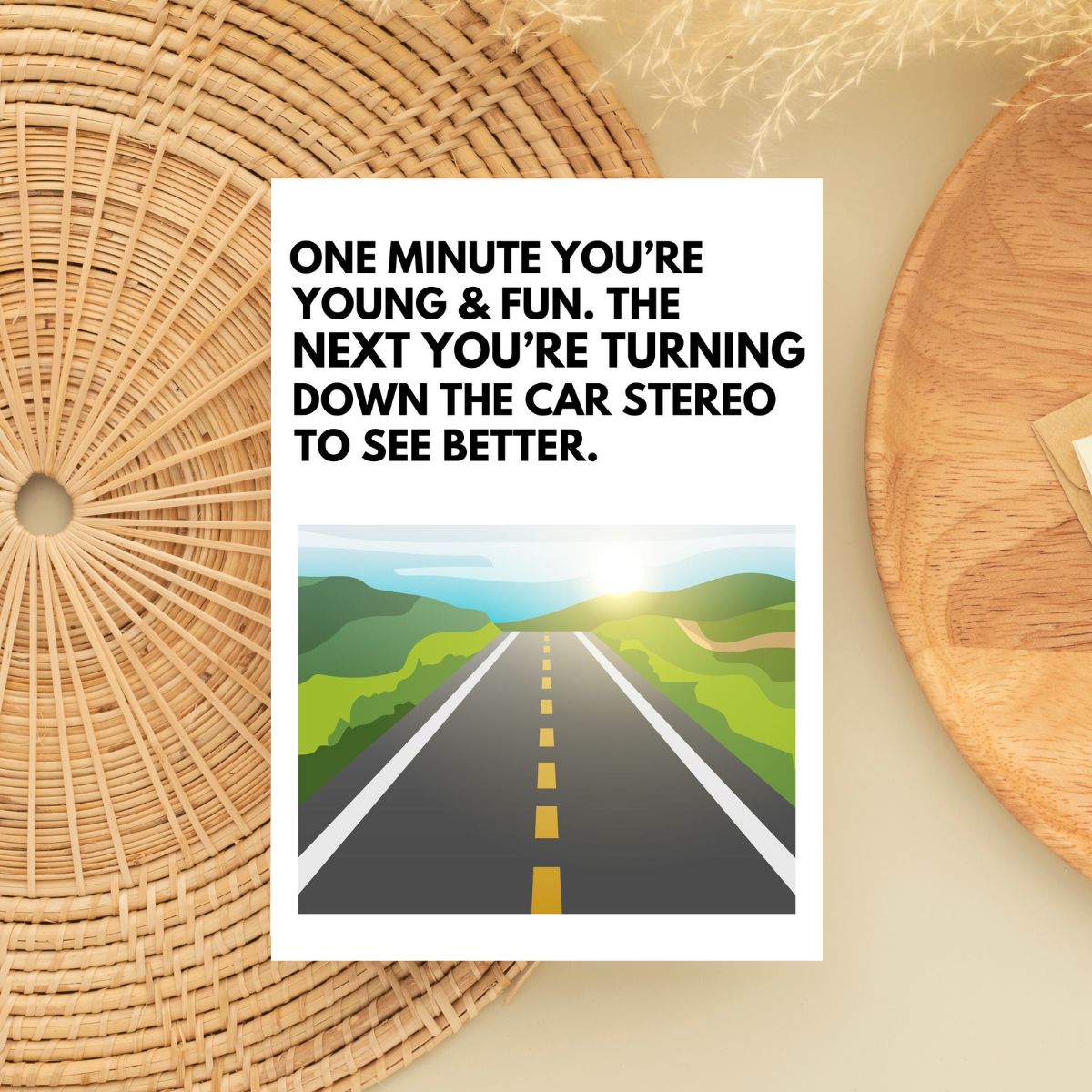Funny Birthday Card 😂 | You Know You’re Old When You Turn Down the Radio to See Better