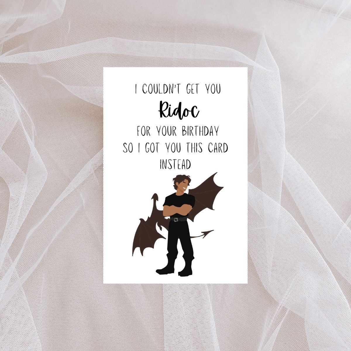 Ridoc Birthday Greeting Card, Fourth Wing Birthday Card, Cute Birthday Card for Her, Bookish Birthday Card, Booktok