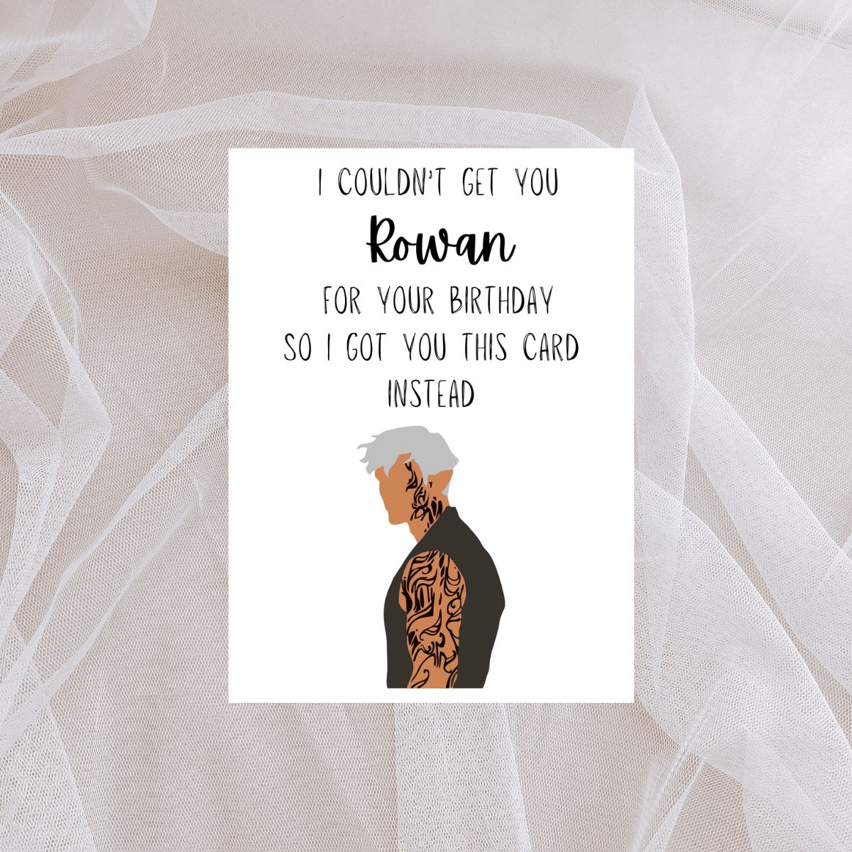 Rowan Whitethorn Birthday Greeting Card, Throne of Glass Birthday card, Bookish Birthday Card, Booktok Gift