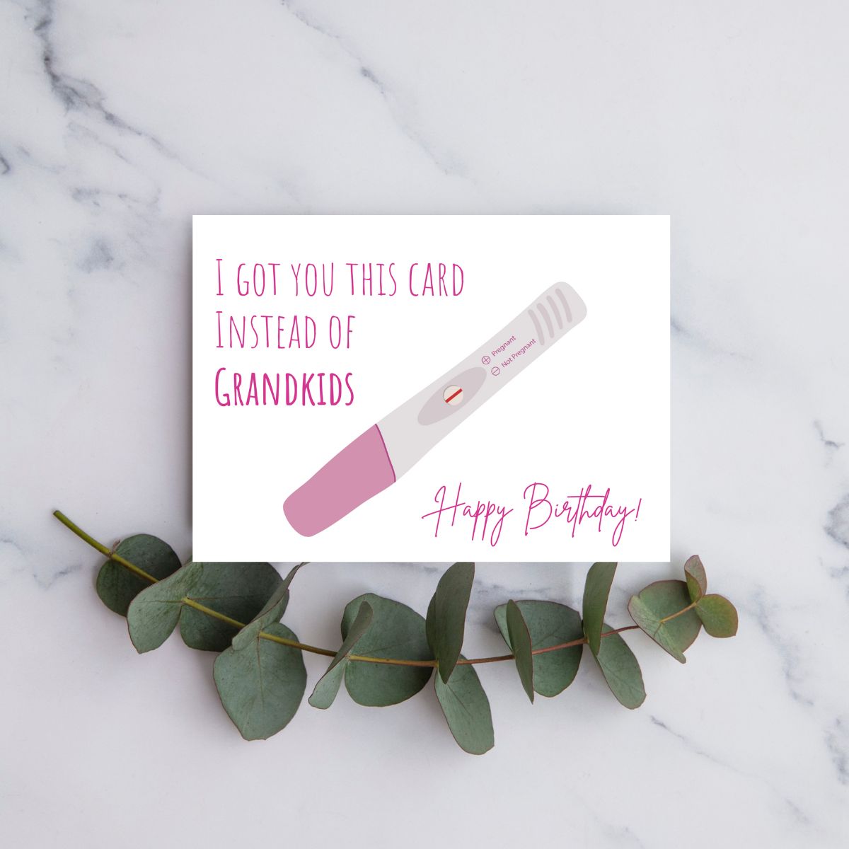 I Got You This Card Instead Of Grandkids, Funny Birthday Card, Rude Greeting, Hilarious Gift, Humorous Card