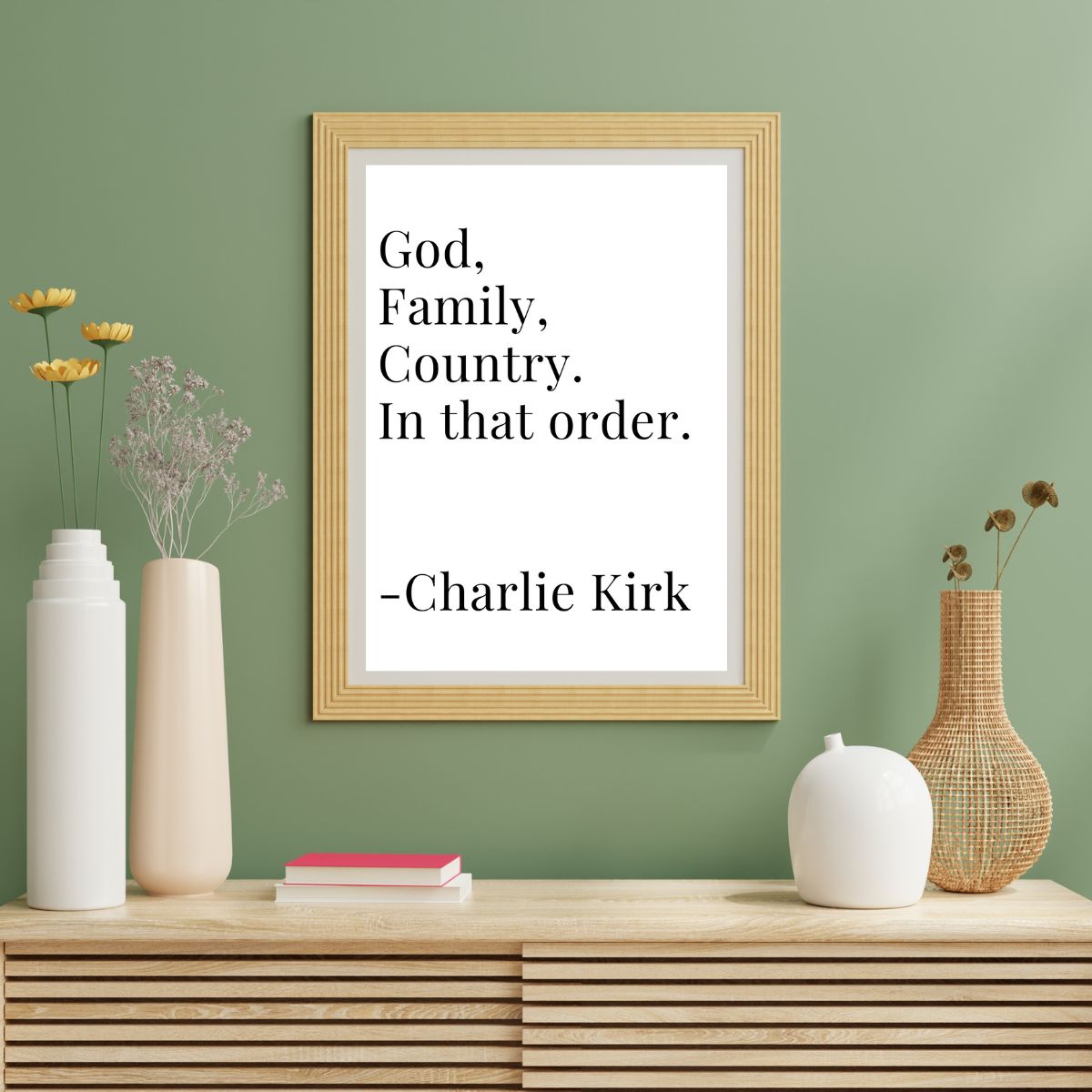 Charlie Kirk Quote Wall Print
