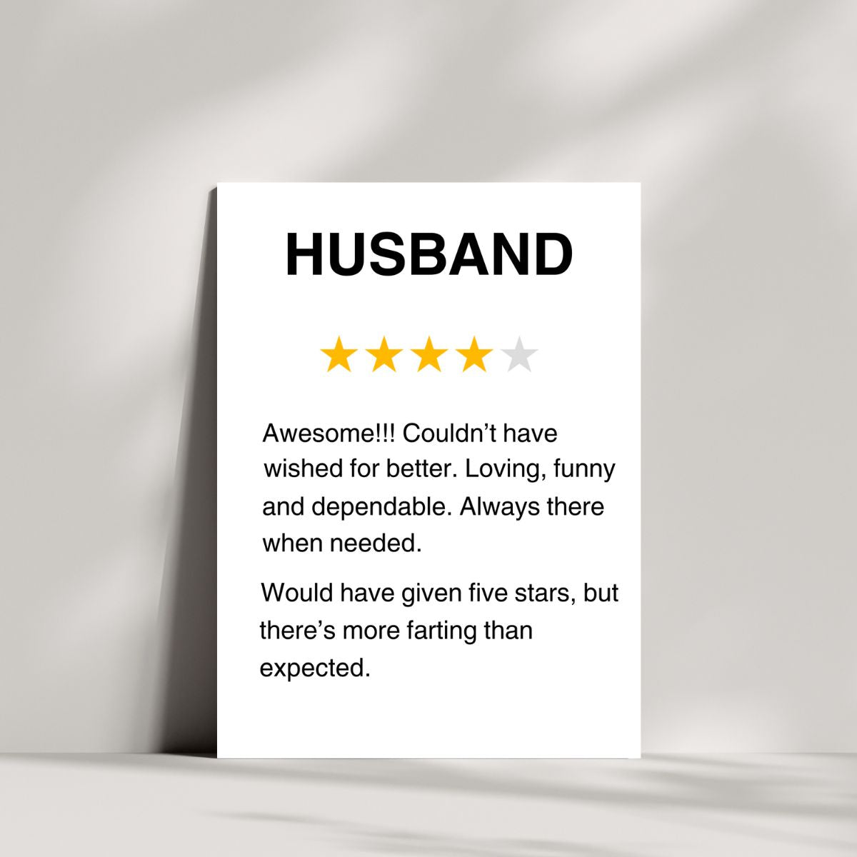 Funny Printable Card for Husband, Valentine's Day Card, Birthday Anniversary Card, Humorous Printable Download, Card for Husband