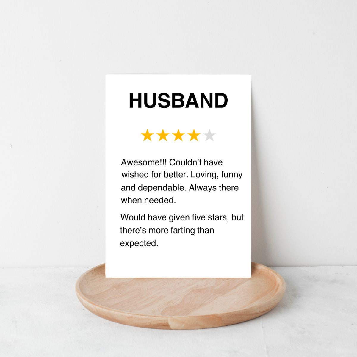 Funny Printable Card for Husband, Valentine's Day Card, Birthday Anniversary Card, Humorous Printable Download, Card for Husband