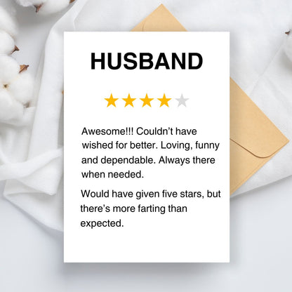 Funny Printable Card for Husband, Valentine's Day Card, Birthday Anniversary Card, Humorous Printable Download, Card for Husband