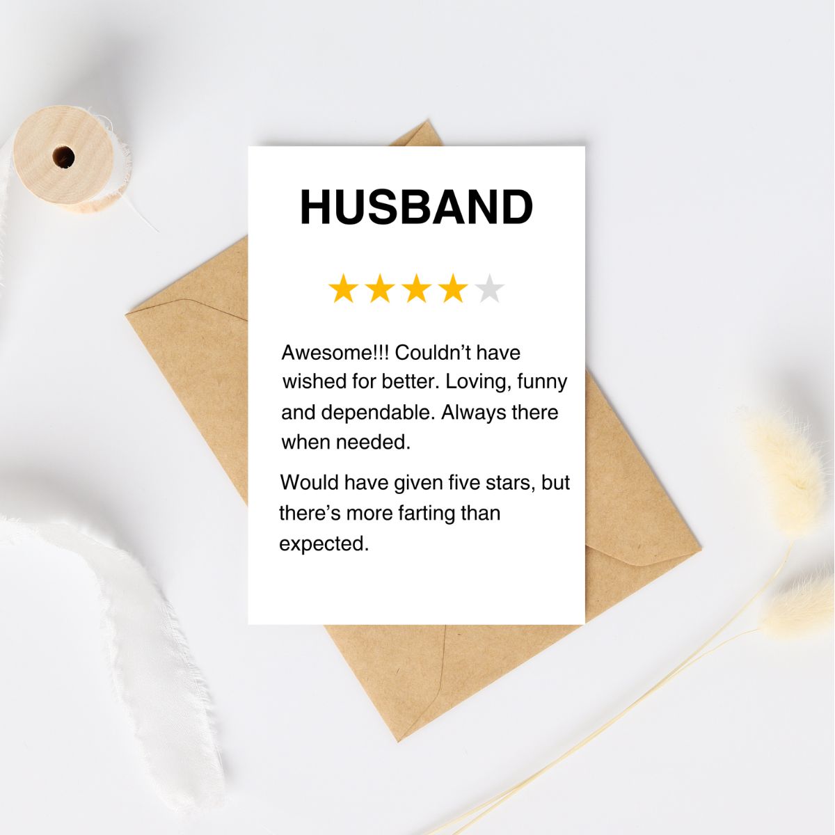Funny Printable Card for Husband, Valentine's Day Card, Birthday Anniversary Card, Humorous Printable Download, Card for Husband