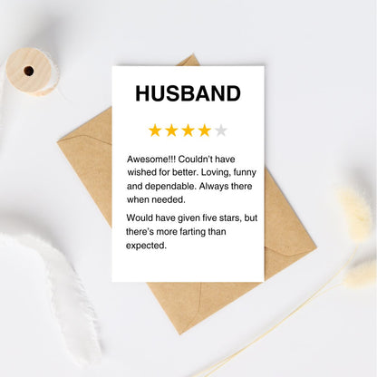 Funny Printable Card for Husband, Valentine's Day Card, Birthday Anniversary Card, Humorous Printable Download, Card for Husband