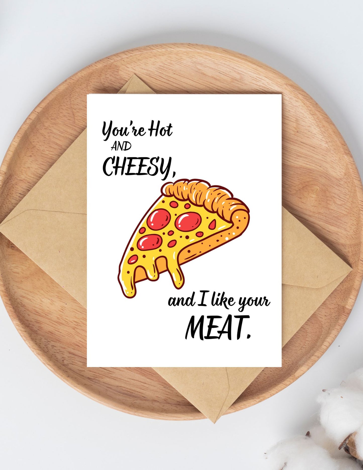 Dirty Anniversary Card for Boyfriend, Funny Anniversary Card, Pizza Lover Gift, Dirty Valentine's Day Card, Humorous Card for Him