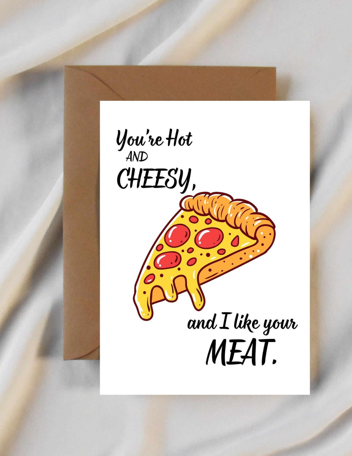 Dirty Anniversary Card for Boyfriend, Funny Anniversary Card, Pizza Lover Gift, Dirty Valentine's Day Card, Humorous Card for Him