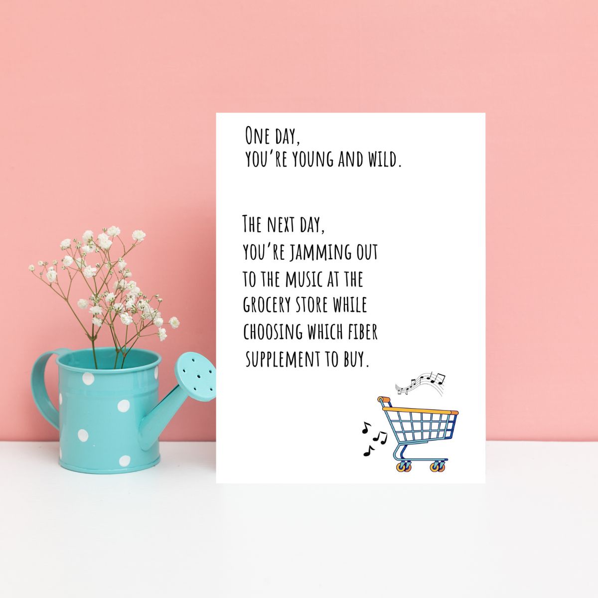 Relatable Birthday Card 🛒 | Grocery Store Aisles Hit Different with Headphones In!