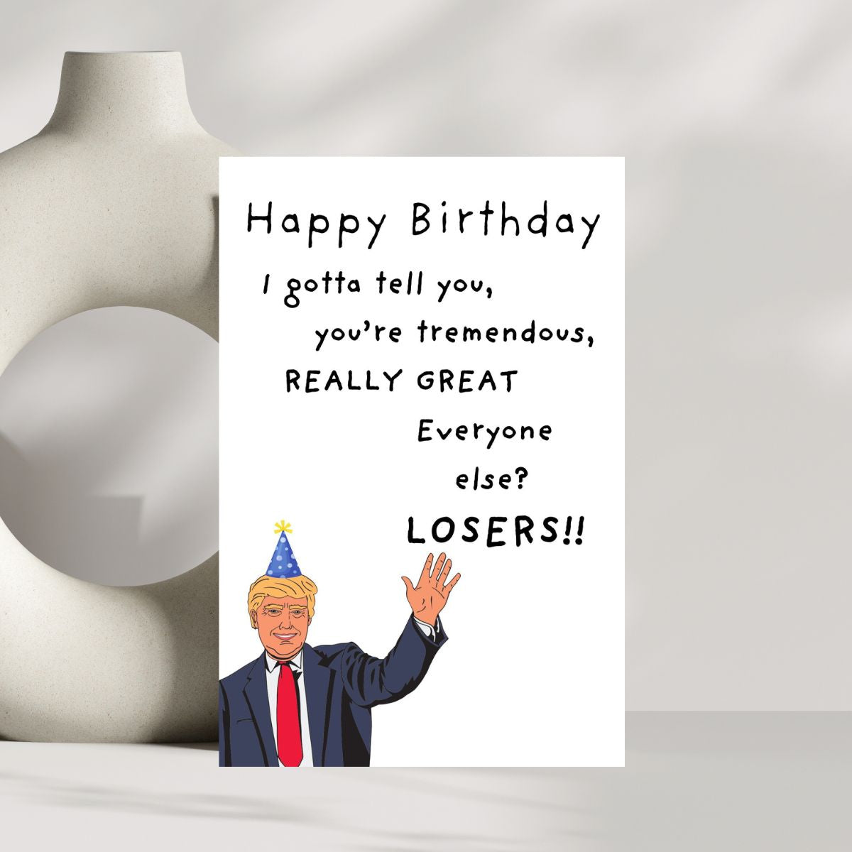 Printable Funny Trump Birthday Card, Political Card for Dad, Father-in-Law Birthday Card, 40th 50th 60th Birthday Gift for Him