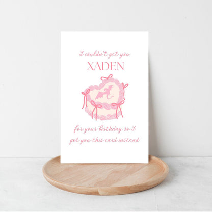 Printable Couldn't Get You Xaden For Your Birthday Card, Fourth Wing Birthday Card, Funny Book Boyfriend Card, Greeting Card