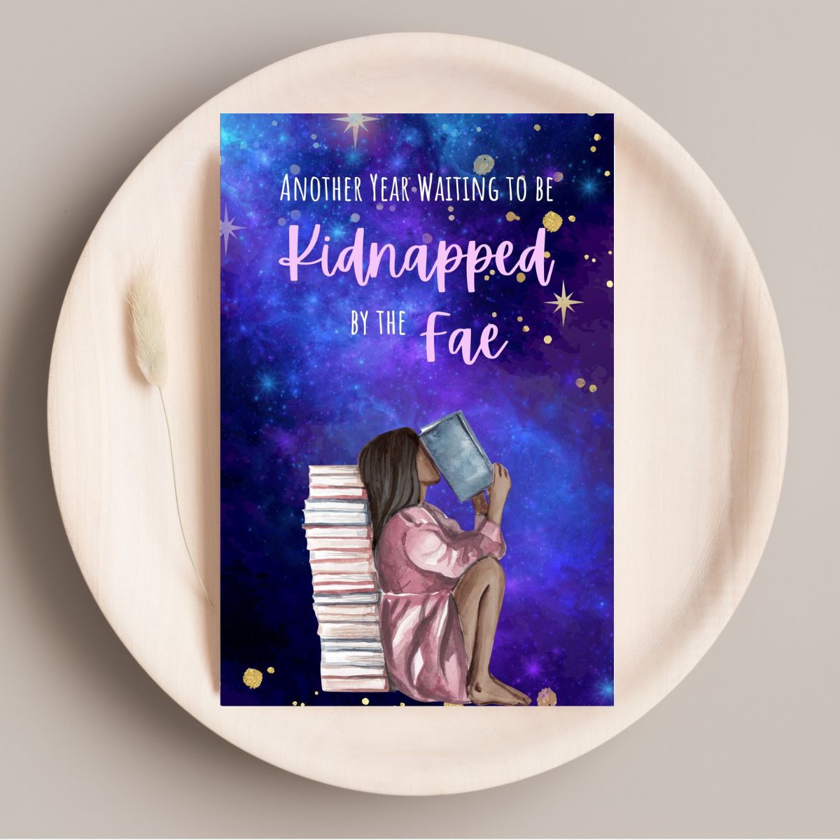 Kidnapped by the Fae Birthday Card, Bookish Greeting Card for Book Lovers, BookTok Gift, Kindle Girlie Birthday Gift