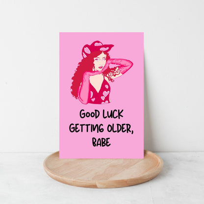 Chappell Roan Birthday Card 💋 | Good Luck Getting Older, Babe – Queer Icon Energy!