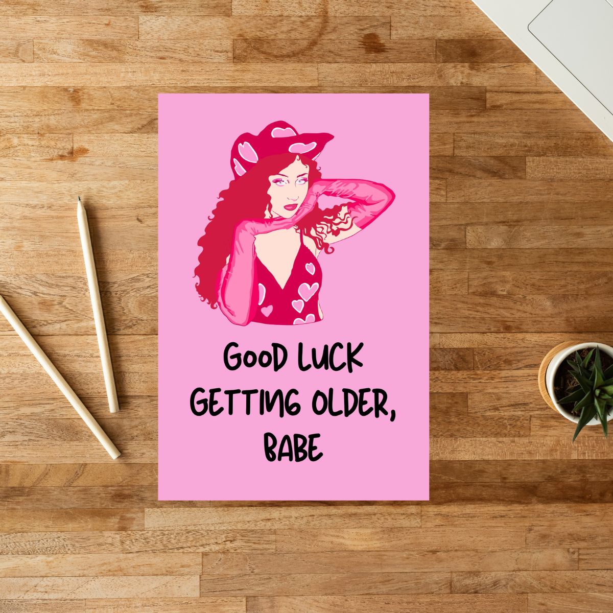 Chappell Roan Birthday Card 💋 | Good Luck Getting Older, Babe – Queer Icon Energy!