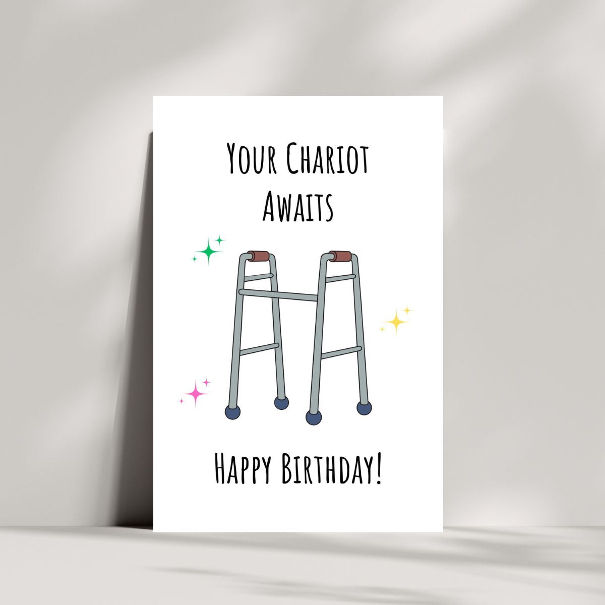 Funny Walker Birthday Card