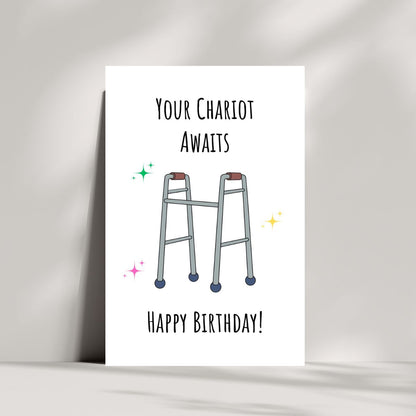Funny Walker Birthday Card
