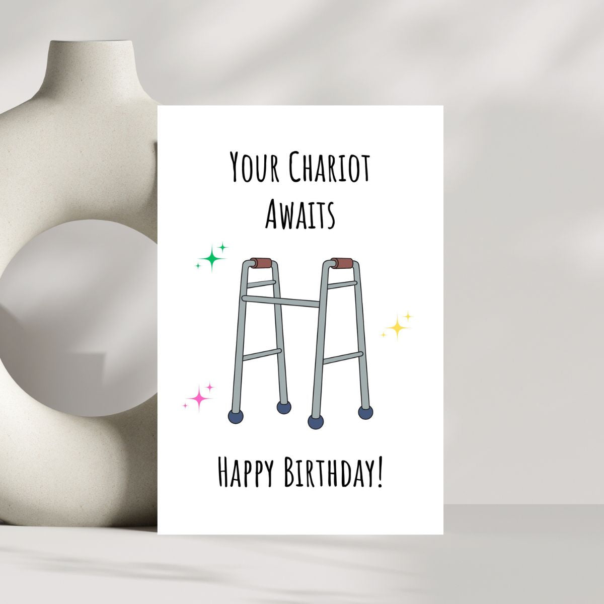 Funny Walker Birthday Card